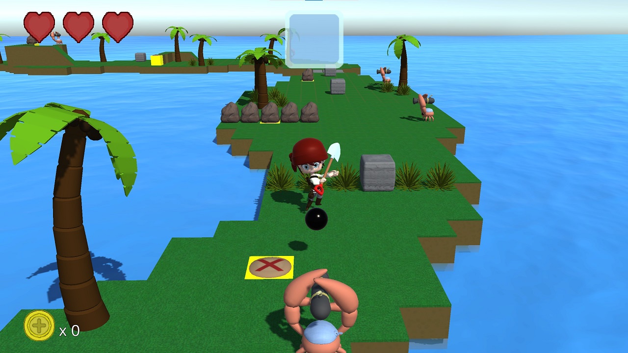 The player deflects an enemy cannonball